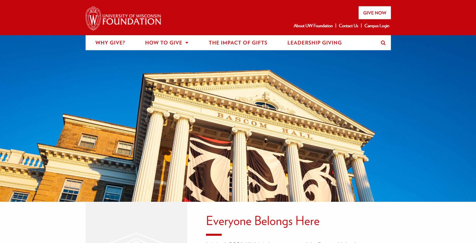 University of Wisconsin Website
