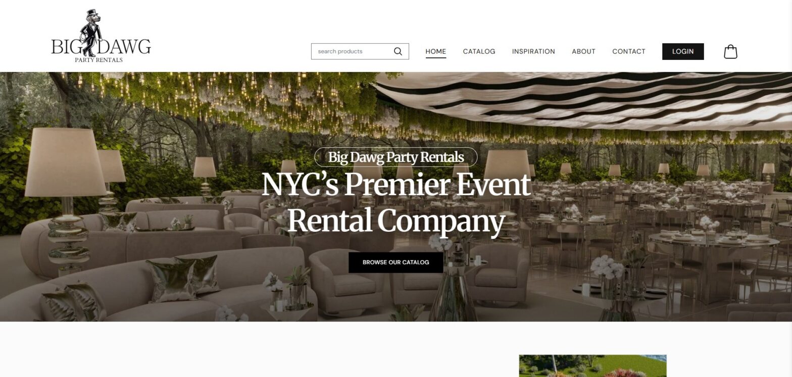 Big Dawg Party Rentals Website